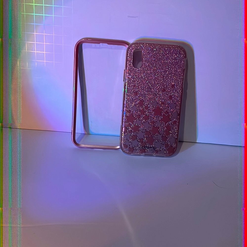 Rose gold sparkle iPhone XR case